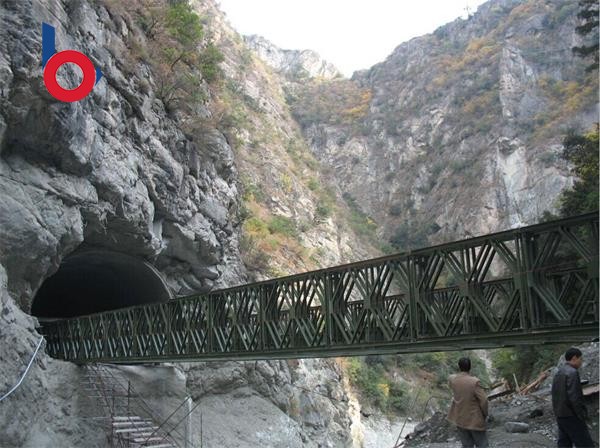 四川省 巧家縣 葛洲壩 白鶴灘電站200型39.624米18排上承式貝雷鋼橋 單車道凈寬6米 四川省 巧家縣 葛洲壩 白鶴灘電站200型39.624米18排上承式貝雷鋼橋 單車道凈寬6米