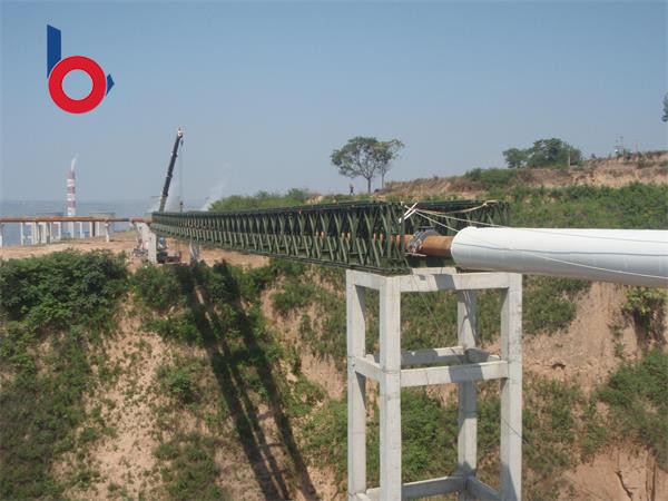 陜西省鳳翔縣榮凱200型67.056米(單跨)雙排單層加強(qiáng)型(國內(nèi) 大跨度貝雷鋼橋) 陜西省鳳翔縣榮凱200型67.056米(單跨)雙排單層加強(qiáng)型(國內(nèi) 大跨度貝雷鋼橋)